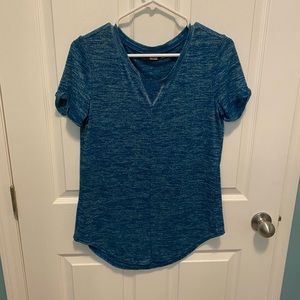 Teal blue heathered tee